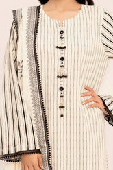 3 Piece Unstitched Embroidered Jacquard Suit with Jacquard Dupatta JD-42008